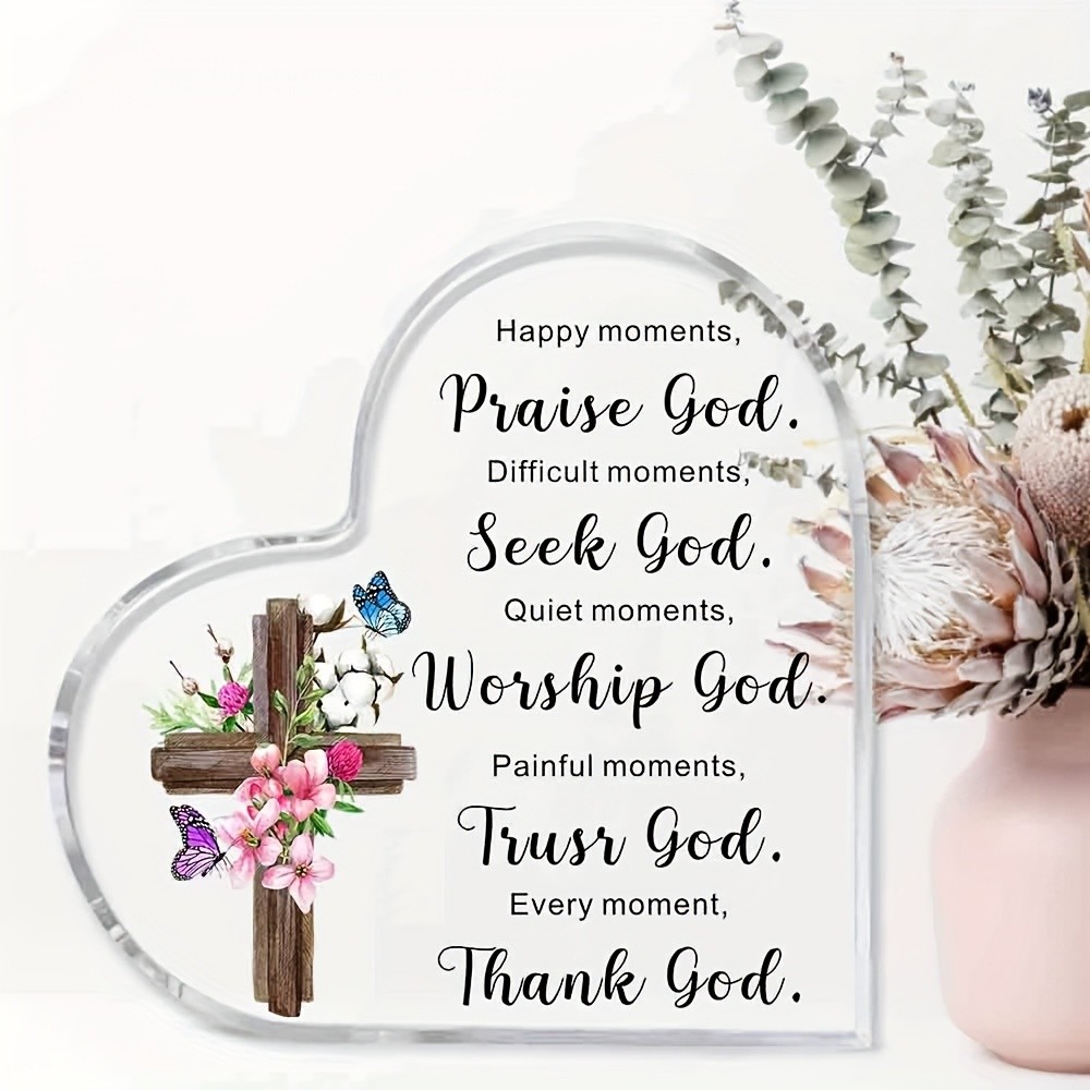 Every Moment Trust God Love Acrylic Plaque Christian Faith Comfort Keepsake Gift