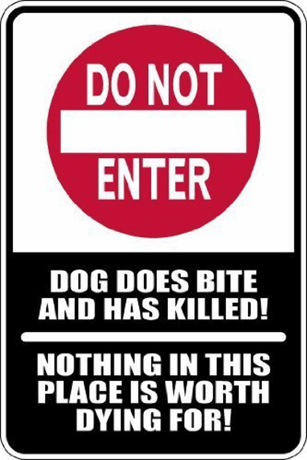Do Not Enter Sign Sticker Tiger Aluminum Sign 8×12 Funny Parking Novelty