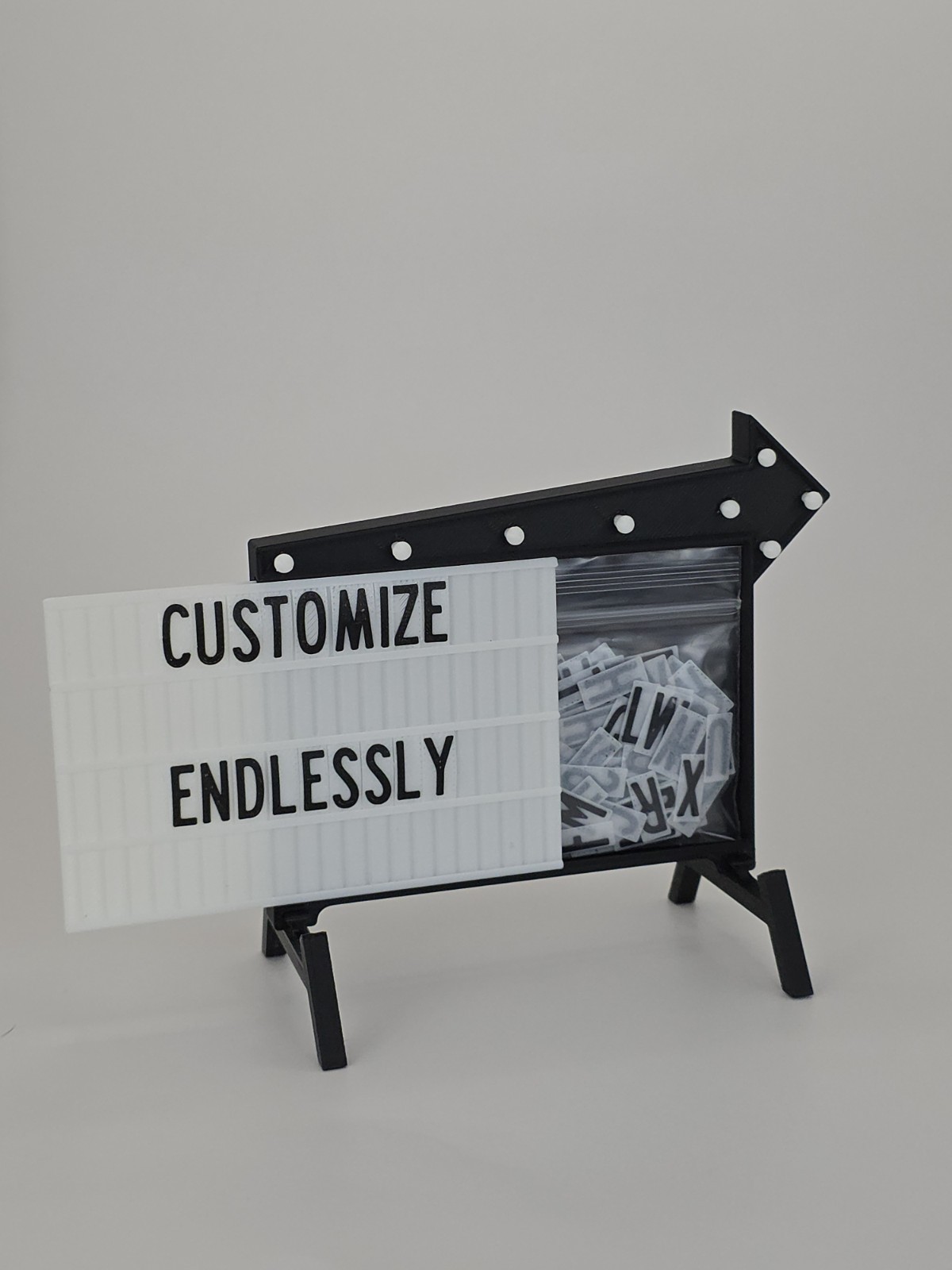 2 Mini Retro Marquee Sign with Letters