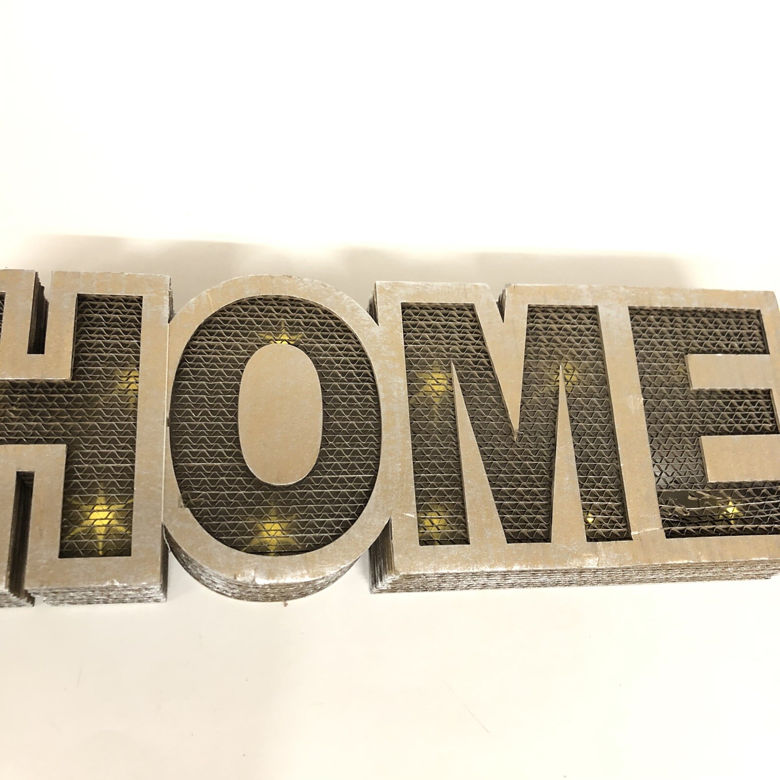 LED Light Paper Marquee Letter Decor HOME big 3D Display Brown Battery Operated