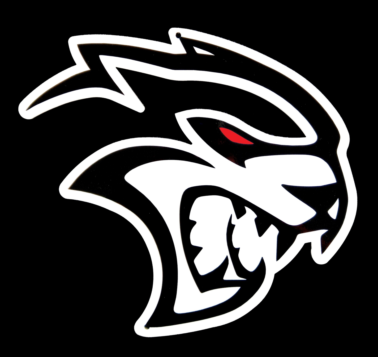 Dodge Hellcat Red Eye Logo Steel Sign