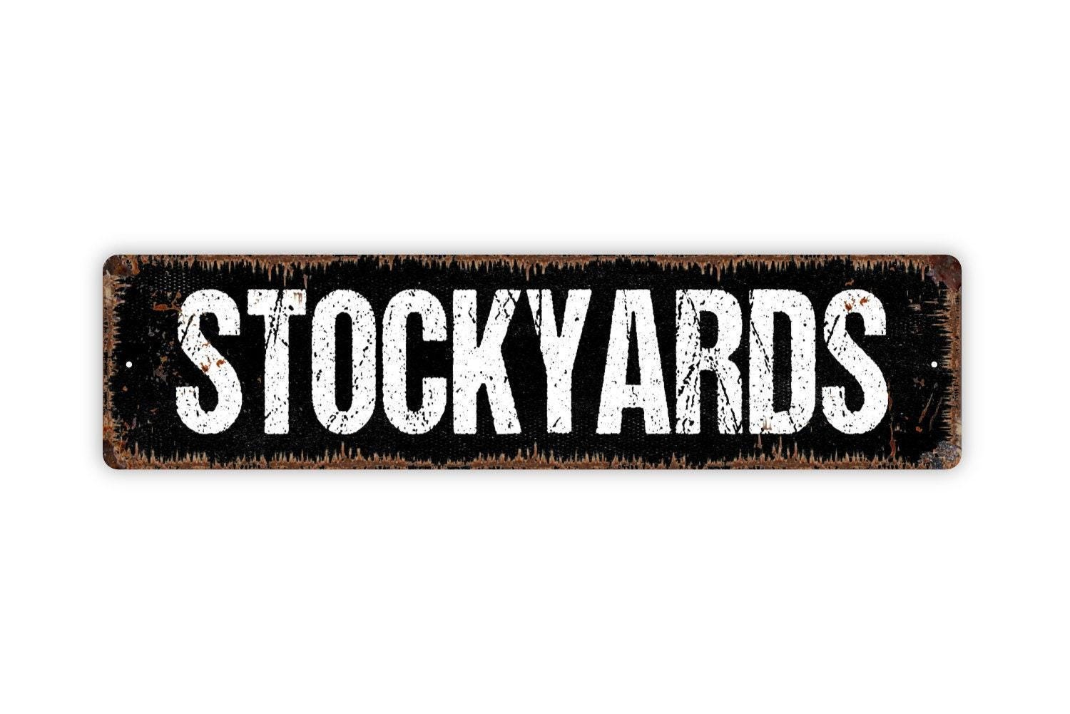 Stockyards Sign | Western Ranch Wall Art | Rustic Farm Barn Decor