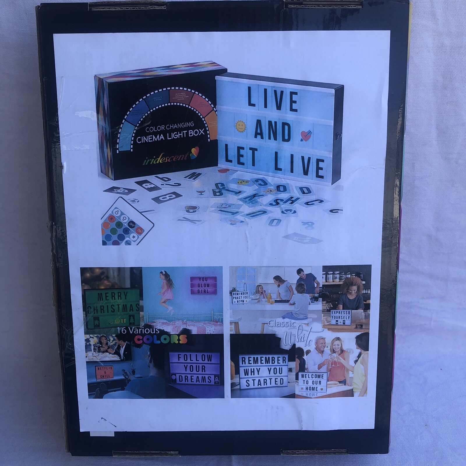 Color Changing Cinema Light Box Tested Works Make Your Words Matter