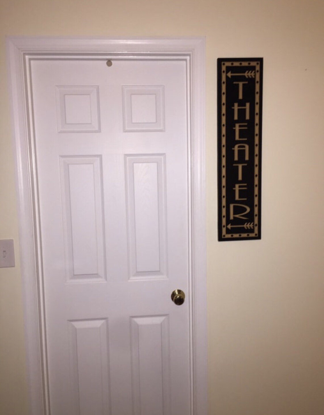 Movie Cinema Room Home Theater Decor Man Cave Sign Gift Movie Room ARROW LEFT