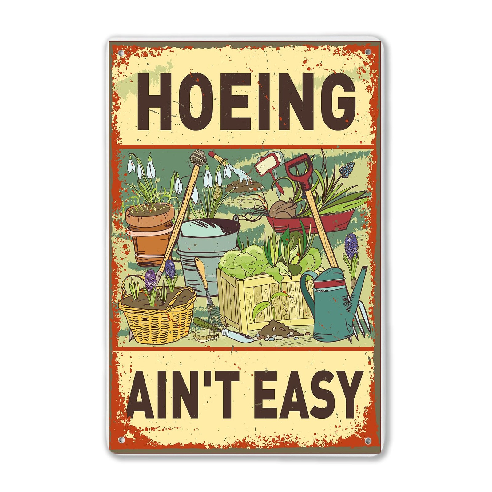 Funny Garden Sign For Outside 7.8 X 11.8 Inch, Humorous Garden Accessories Pa…