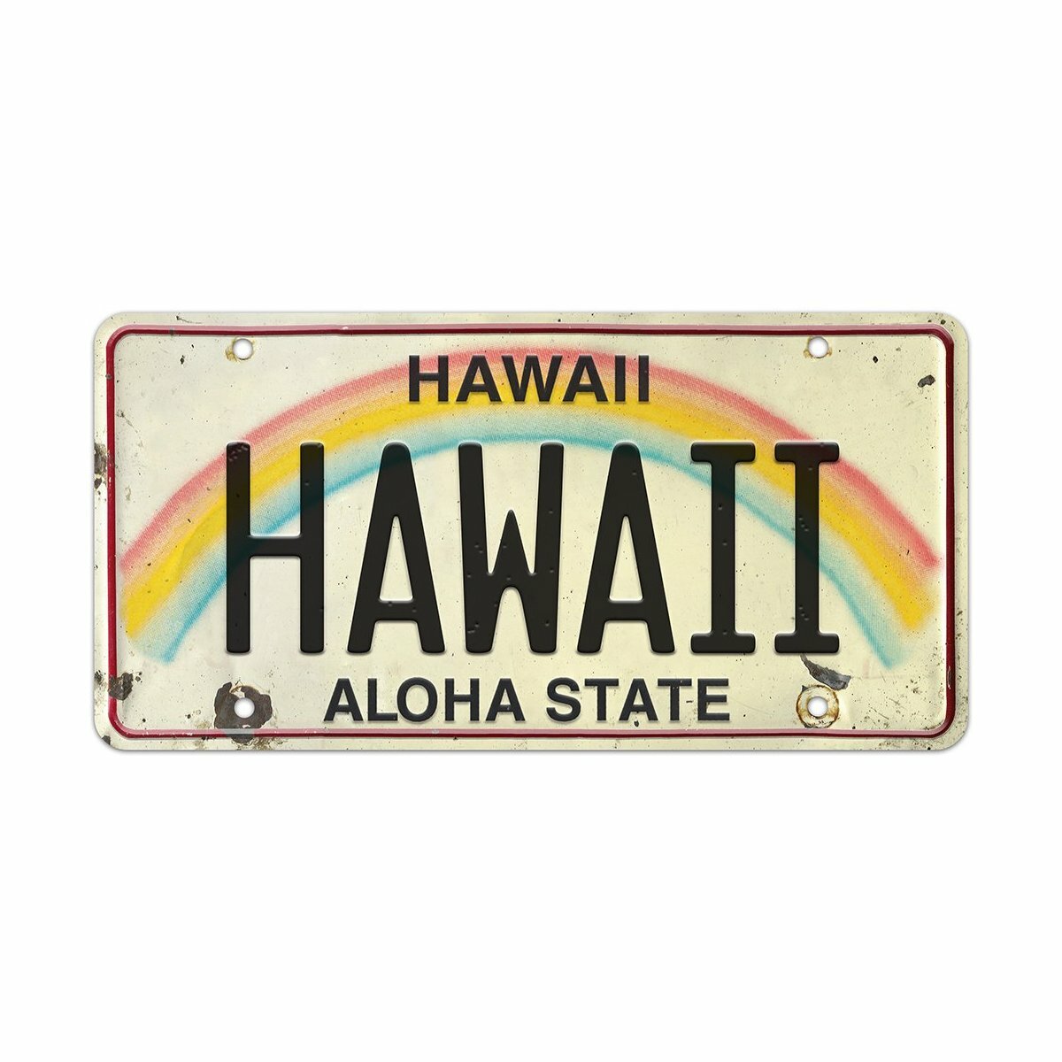 6in x 12in Vintage Hawaiian Embossed License Plate – Hawaii