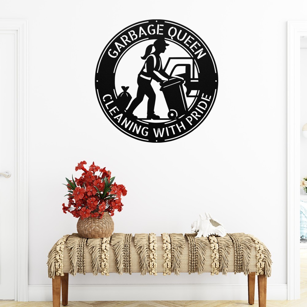 Personalized Sanitation Worker Metal Sign for Women Custom Trash Collector Gift