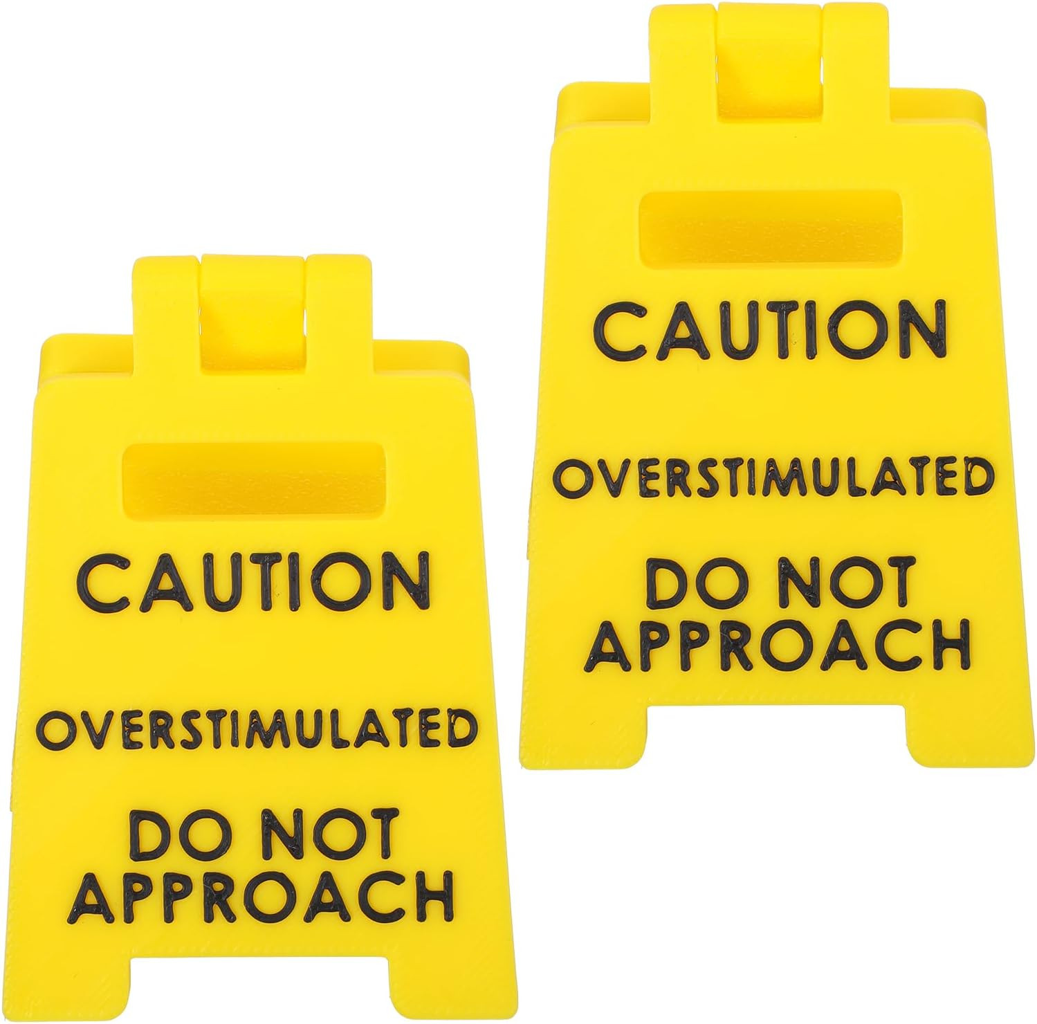 Caution Overstimulated Desk Sign,2Pcs Do Not Approach Office Decor Funny Office