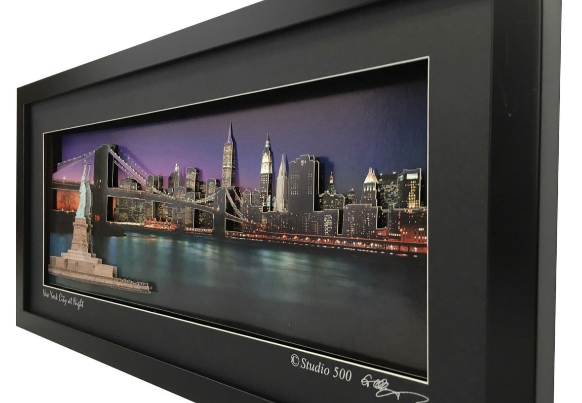 3D NYC At Night LED Comes with Settings To Turn On The Lights Hang it Anywhere!