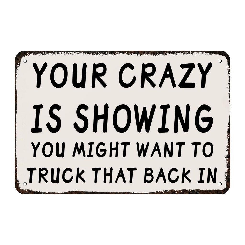 Vintage Metal Wall Sign 20.32X30.48 cm Distressed Rustic Decor