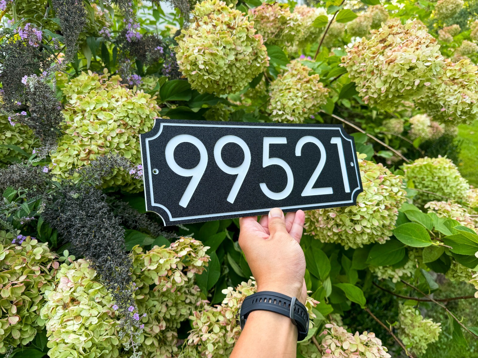 Engraved Personalized Custom House Home Number Street Address HDPE Sign 5In