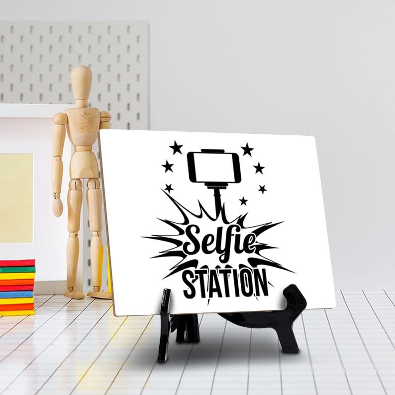 Signs ByLITA Selfie Station Phone, Table Sign with Acrylic Stand (6×8“)