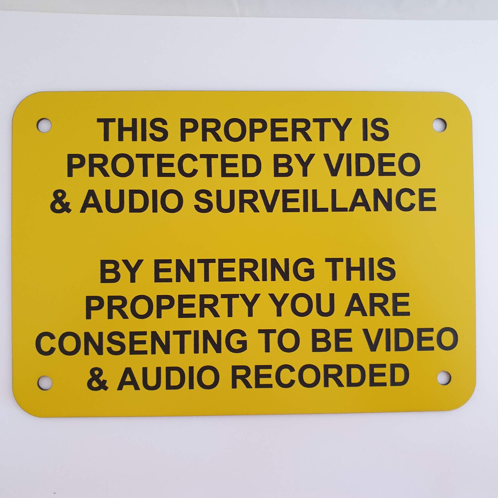 This Property is Protected by Video & Audio Surveillance Warning Sign Plaque
