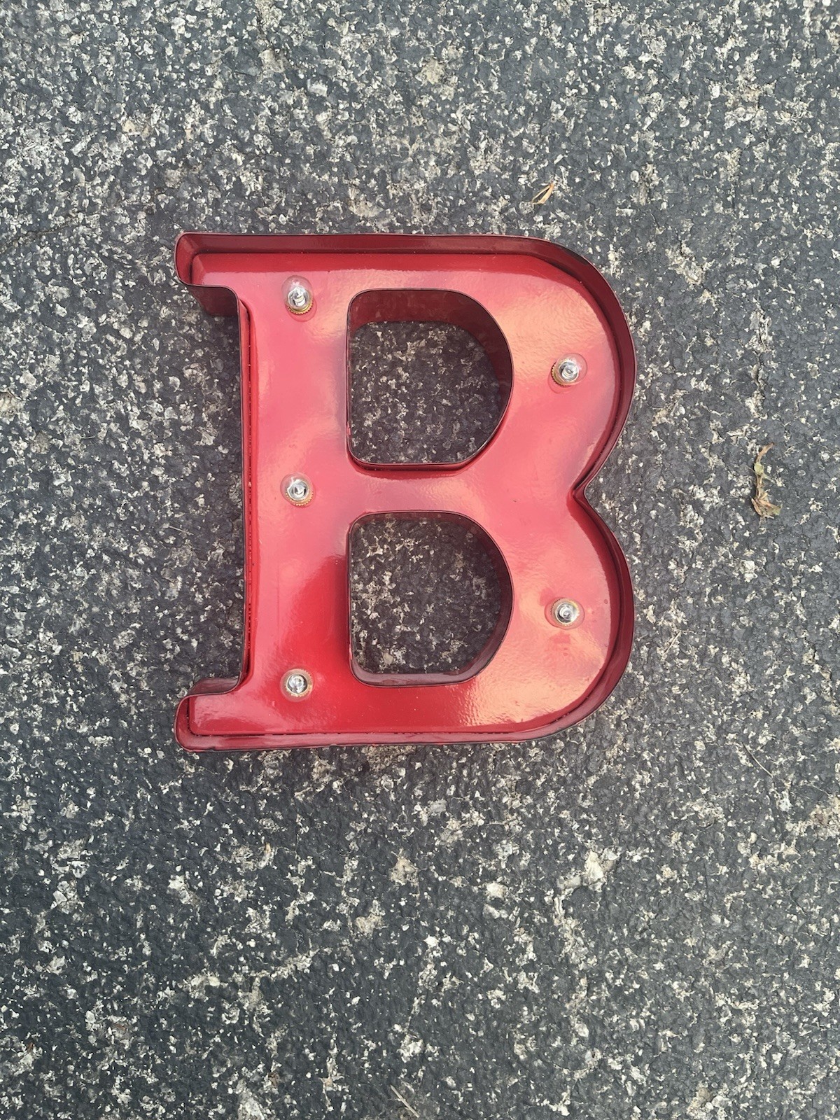 Marquee Metal “B” With Lights