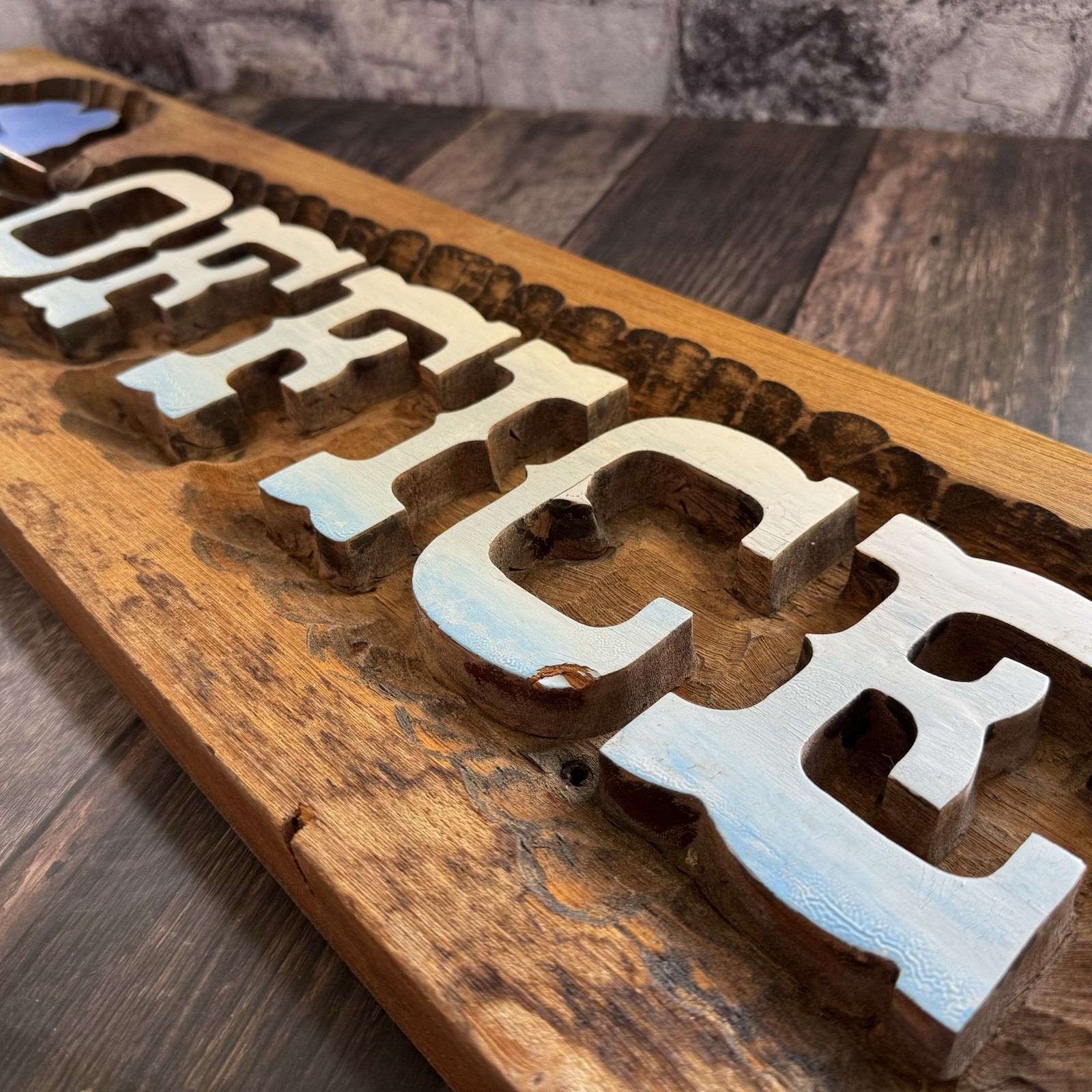 Wooden Office Sign Lake Tahoe Homemade