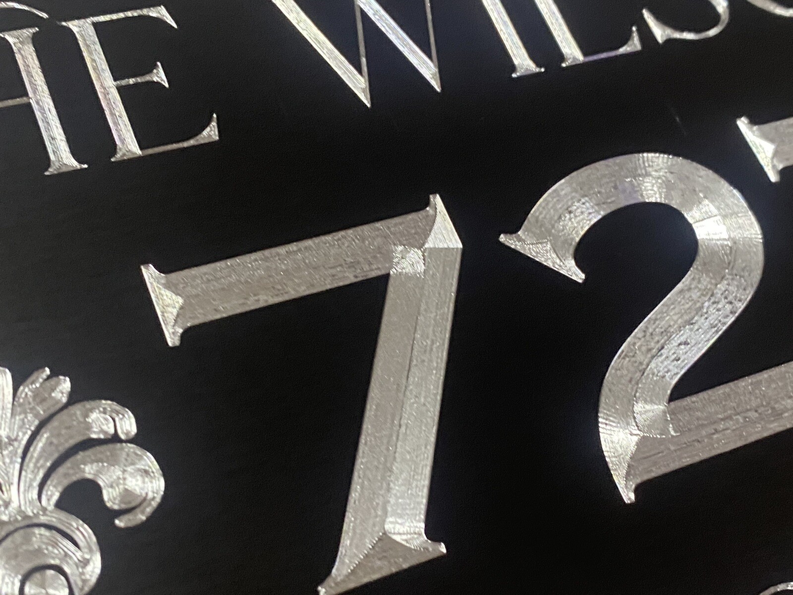 Engraved Personalized Custom House Home Number Street Address Metal Sign 10×7