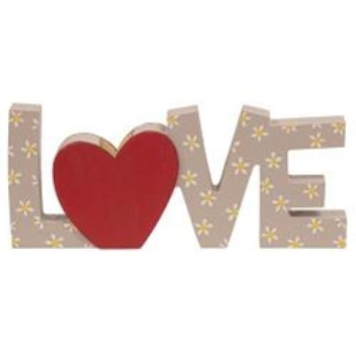 3/Set Floral Mom Love Home Words w/Mini Vase Cream Red Hearts Country CWI