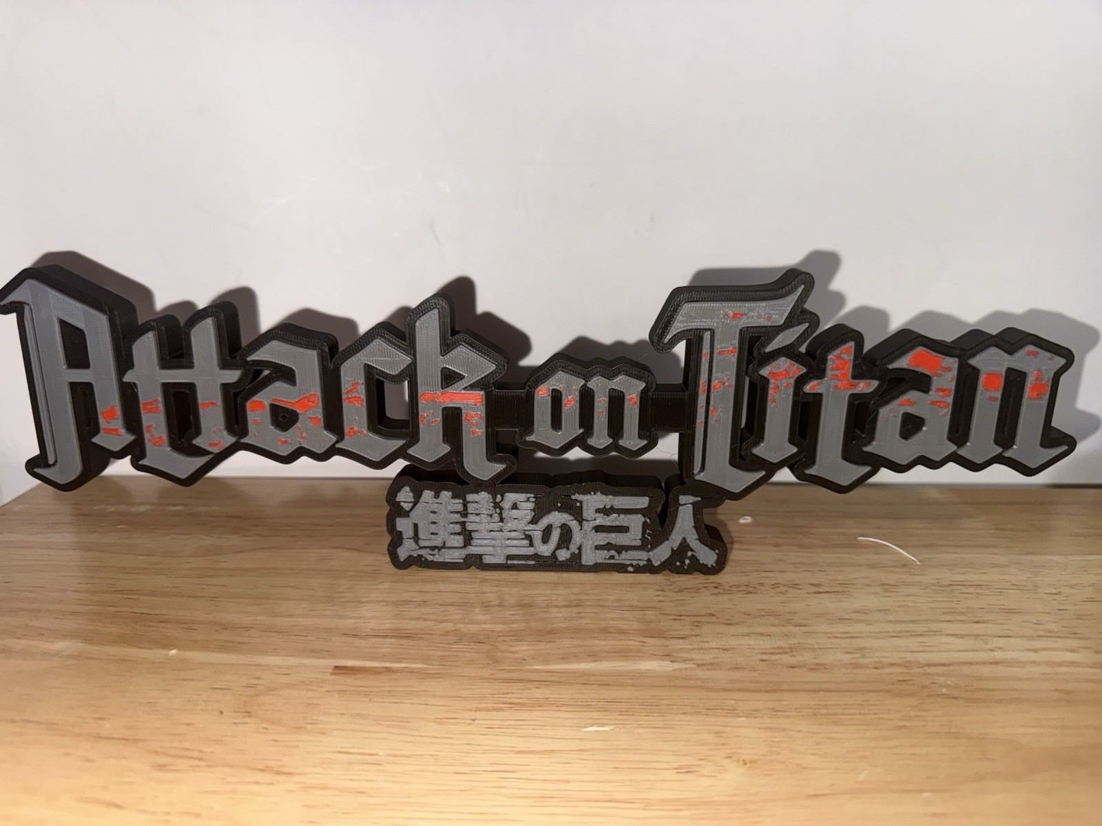 Attack On Titan 3D Logo Sign Anime Tv Show Japanese Manga Gift