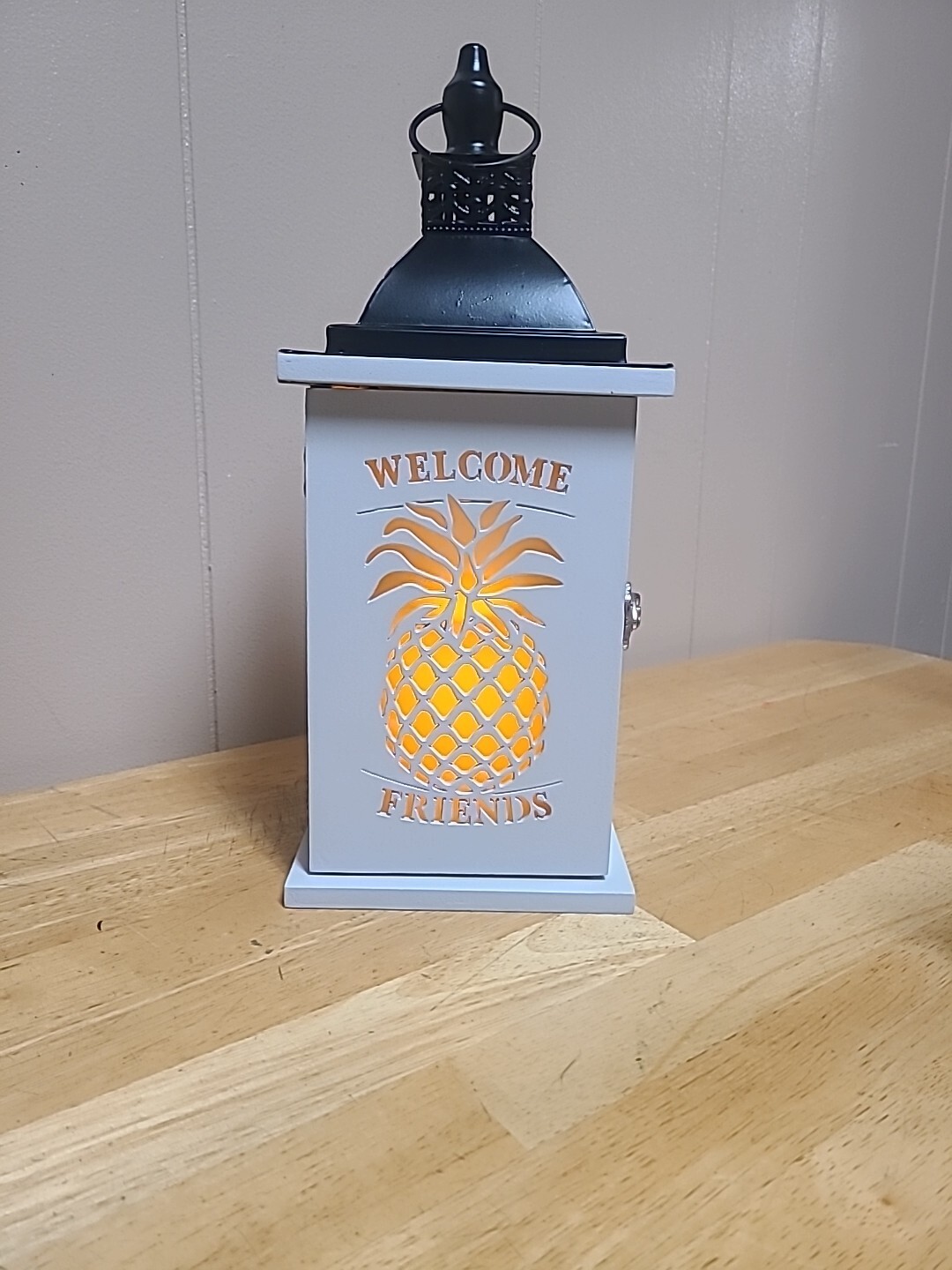 Welcome Friends Pineapple Lantern