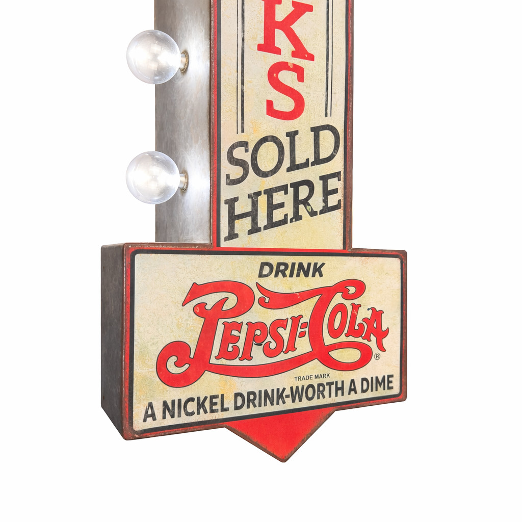 Pepsi Cola Double-Sided LED Vintage Style Marquee Sign Novelty Home Wall Decor