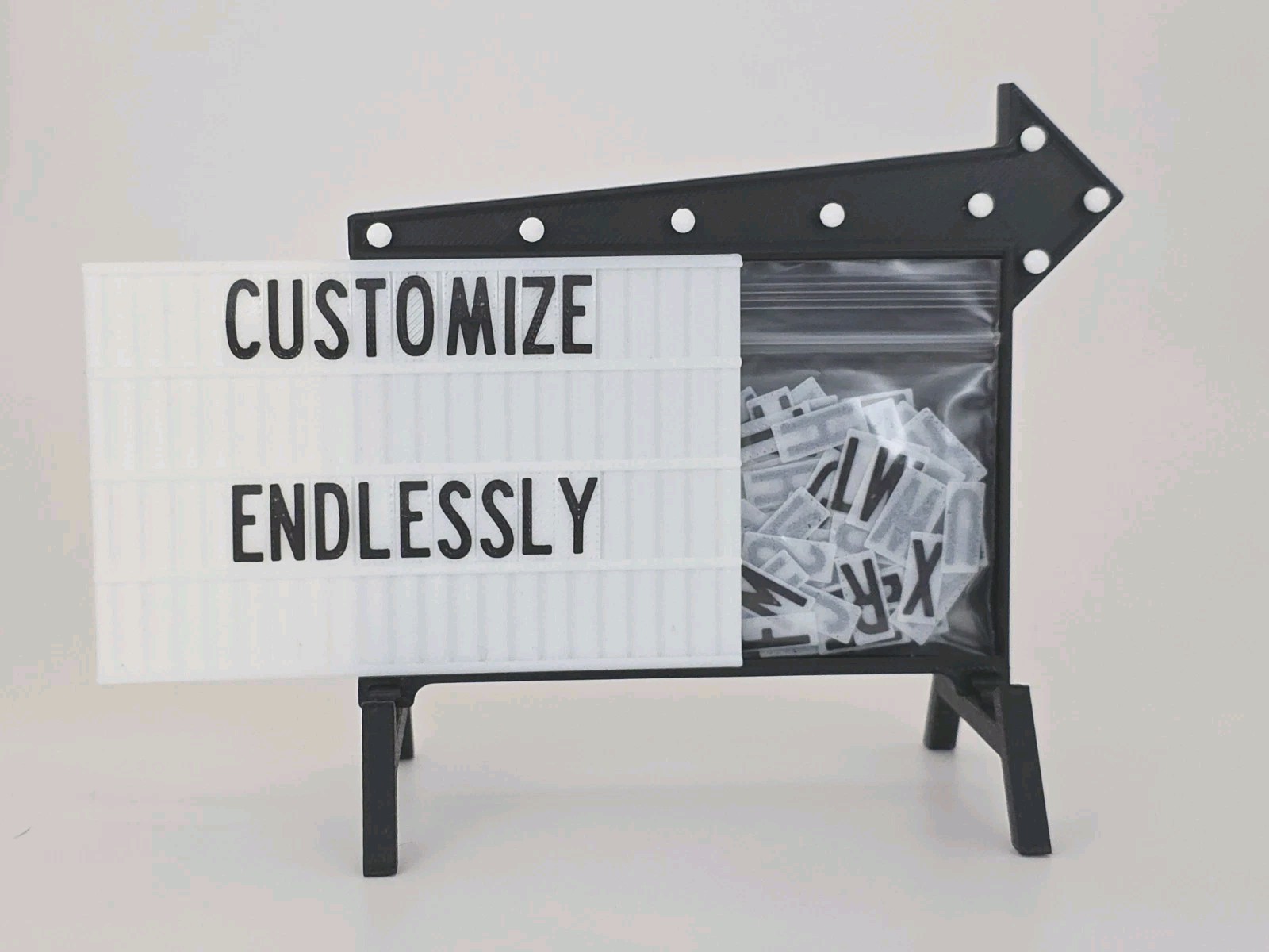 2 Mini Retro Marquee Sign with Letters