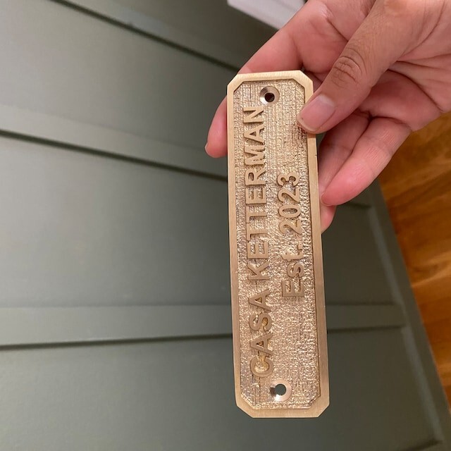 BRASS Handmade Personalized Solid Brass Plaque – Perfect for Office,