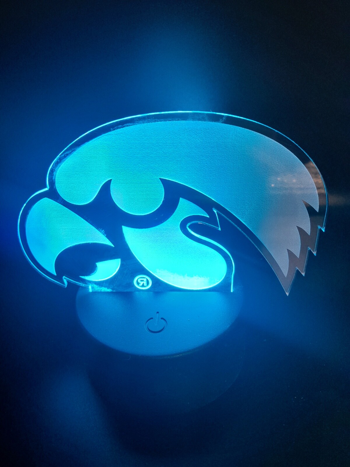 Edge Lit Tabletop Sign, Multi-Colored LED, Iowa State University, Art, Light
