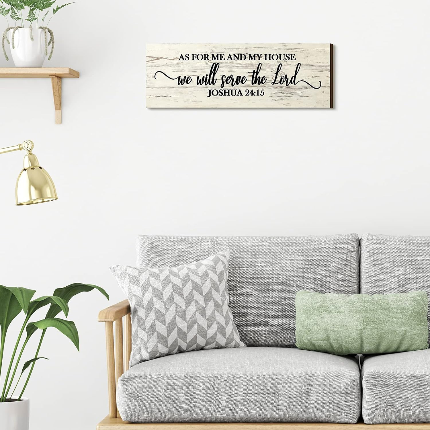 Christian Wall Art Decor, As for Me and My House We Will Serve the Lord Woode…