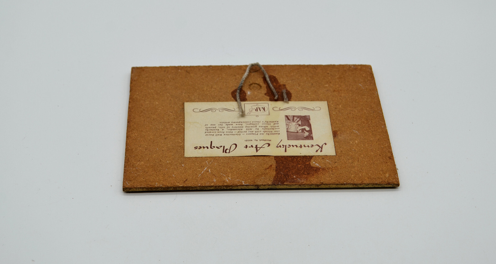 Arla Alexander Kentucky Art Plaque Unknown Plant Vintage 7” Long D-4