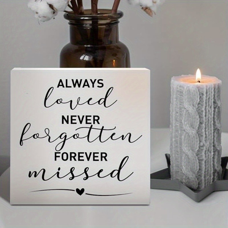 2D Memorial Gifts for Loss of Loved Condolence Gift Desk Decor Wooden Box Sign