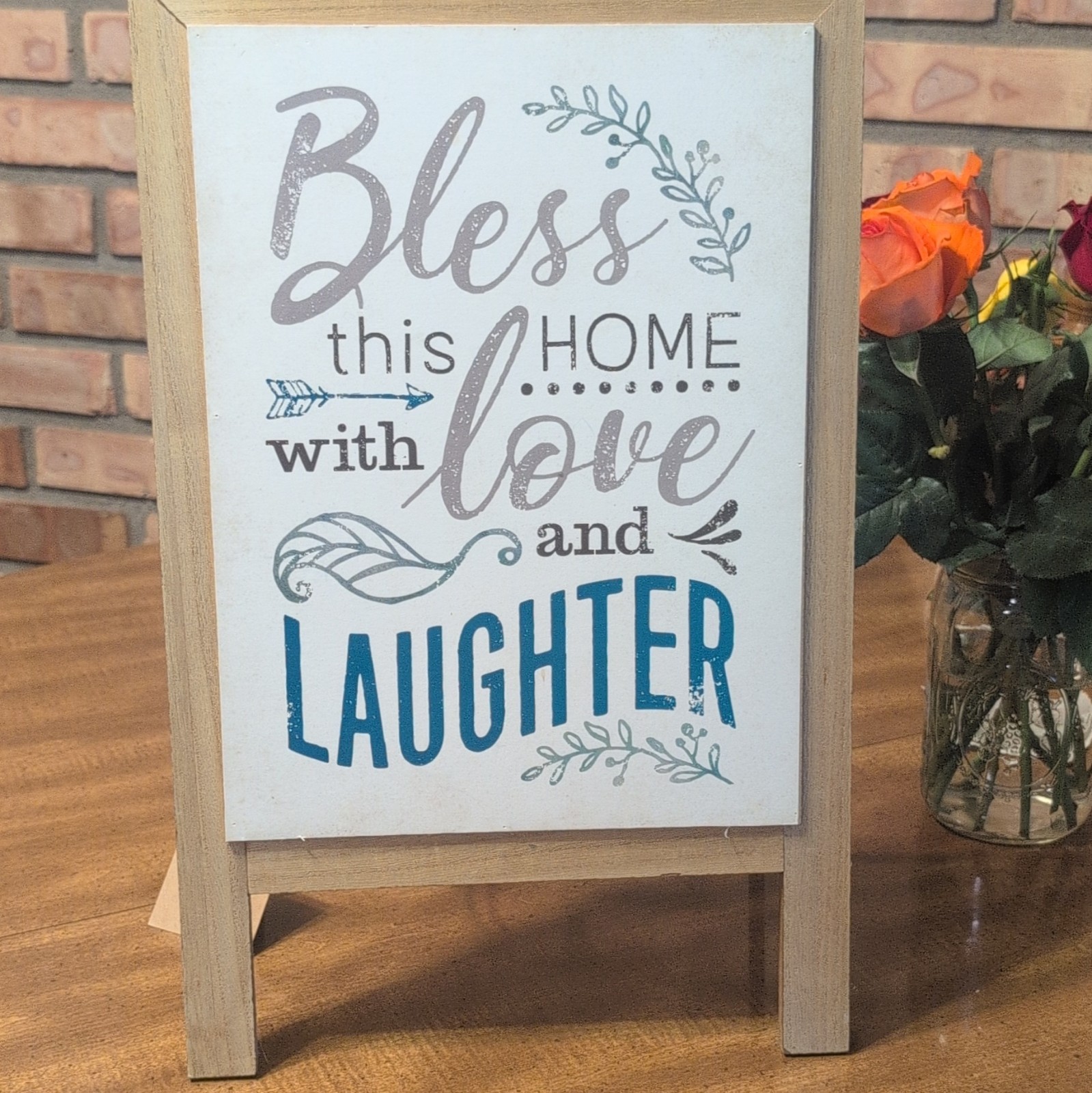 Sign of The Times Bless This Home Tabletop Wooden Sign Inspirational Decor