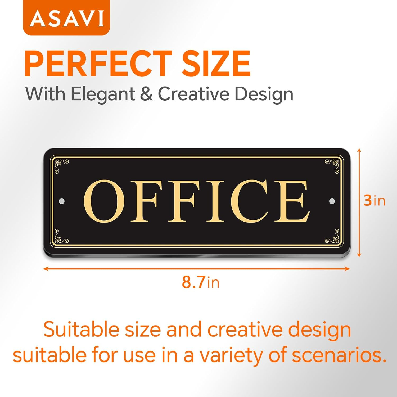“OFFICE” Acrylic Door Sign – Waterproof & Fade-Resistant Office Label with Stron