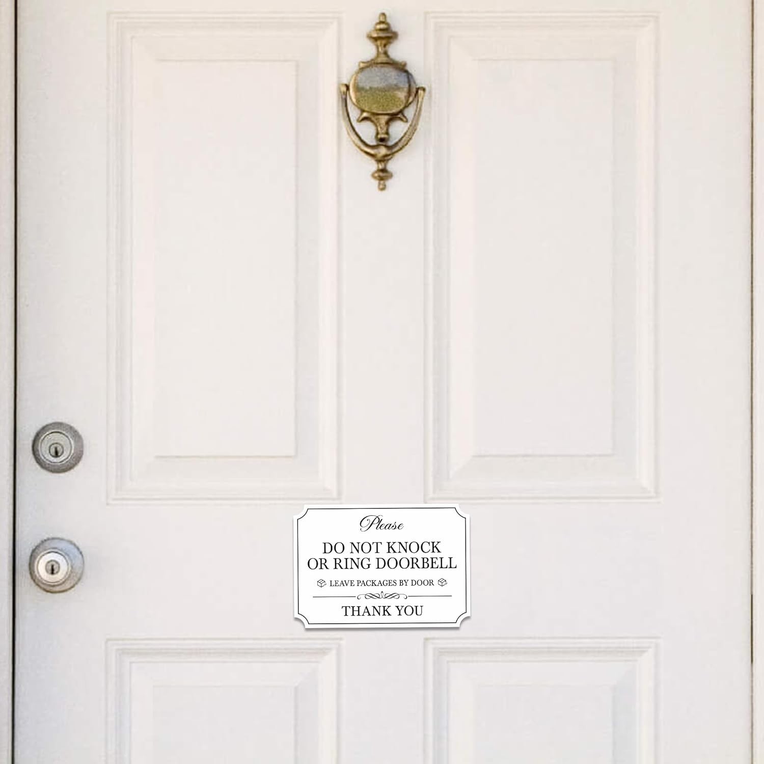 Stylish Waterproof Door Sign: Please No Soliciting – Vinyl with Adhesive Backing