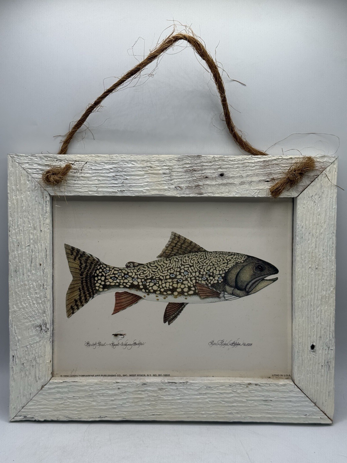Rustic Cabin Fishing Decor 13X11 Inches