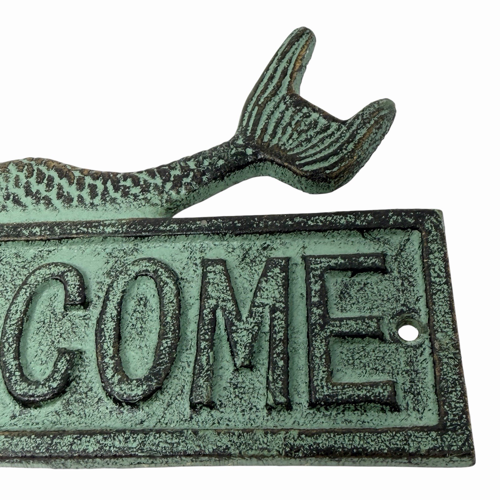 Cast Iron Mermaid Welcome Plaque Sign