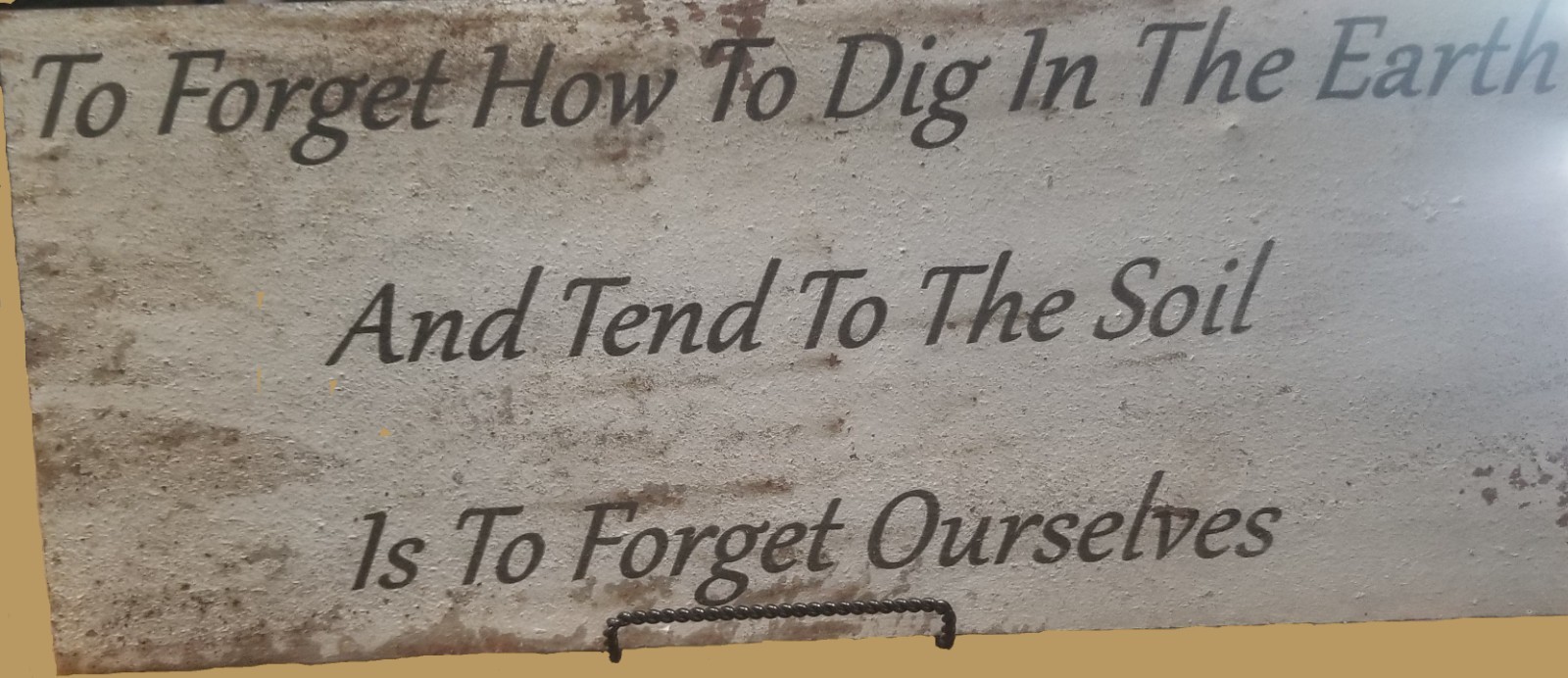 Rustic/Primitive Metal Tile Sign Plaque /Country Farmhouse/ Garden Shed / Edging