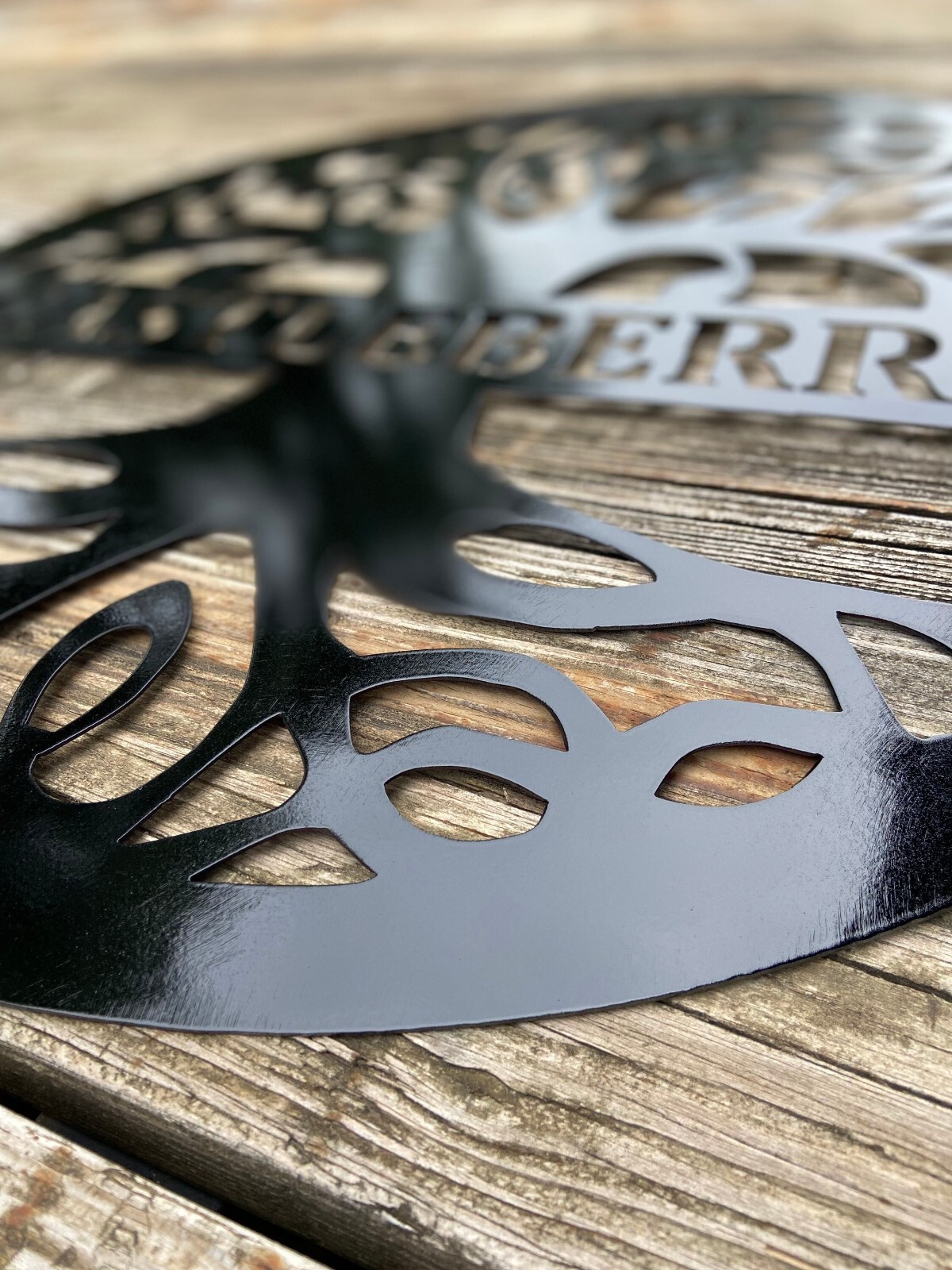 Personalized Tree of Life Monogram Metal Wall Art Decor
