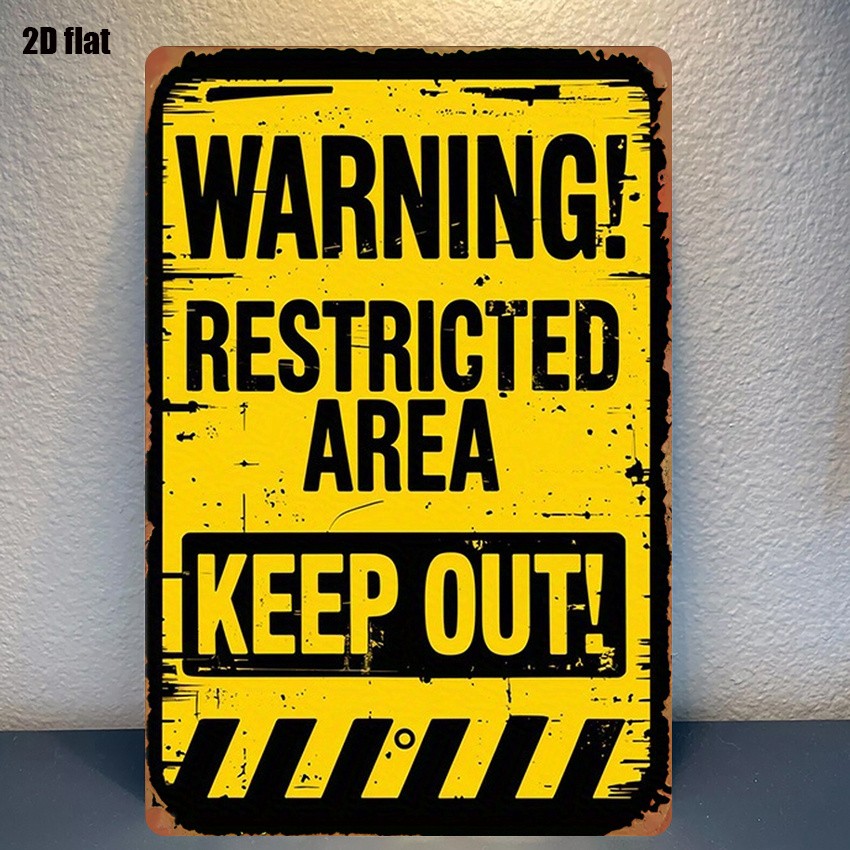 Industrial Restricted Area Keep Out Warning Sign Novelty Property Security Gift