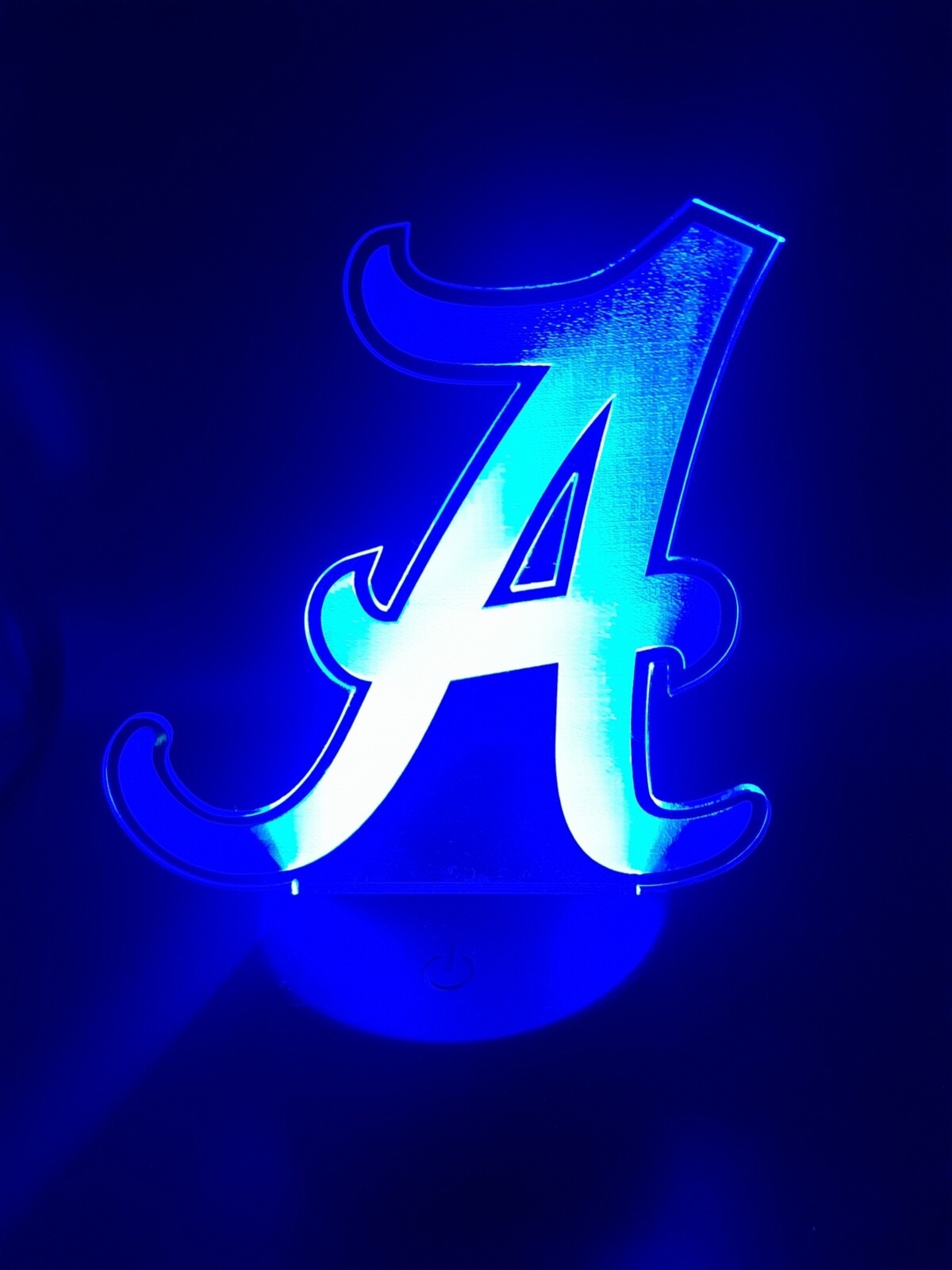 Edge Lit Tabletop Sign, Multi-Colored LED, University of Alabama, Night Light