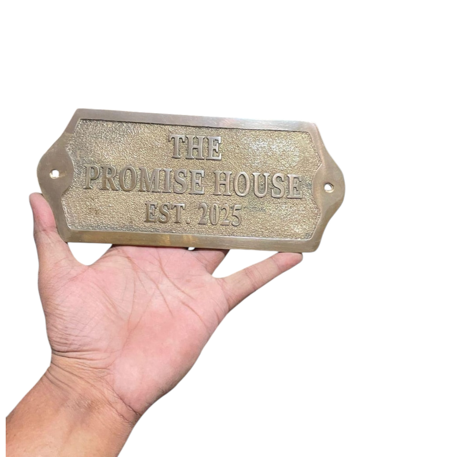 Brass Personalised House Apartment Door Sign Plaque plate Personalized