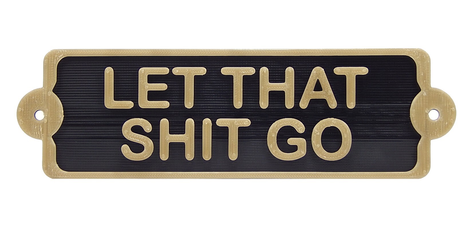 Plastic Funny Zen Let That-Shit Go Toilet Door Hanging Sign Bathroom Restroom