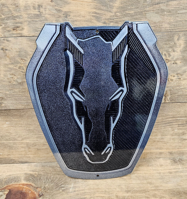 Ford Mustang Dark Horse Badge Steel Sign