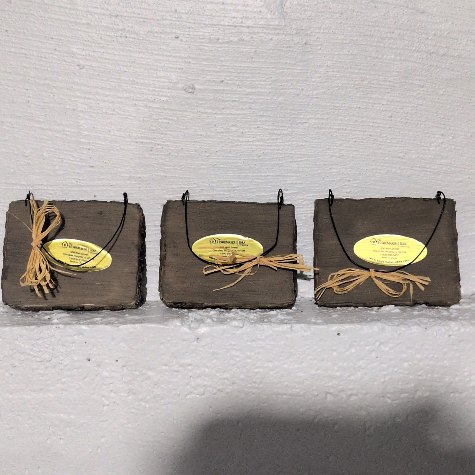 Animal Silhouette Hanging Plaques Set of 3 Wood Resin