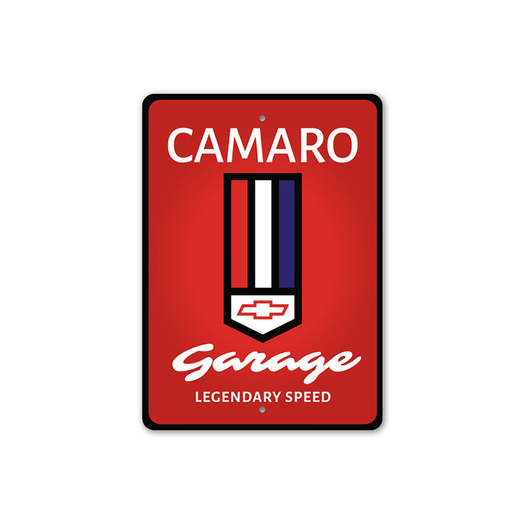 Chevy Camaro Garage Metal Sign Car Chevrolet Parking Racing Classic Wall Art
