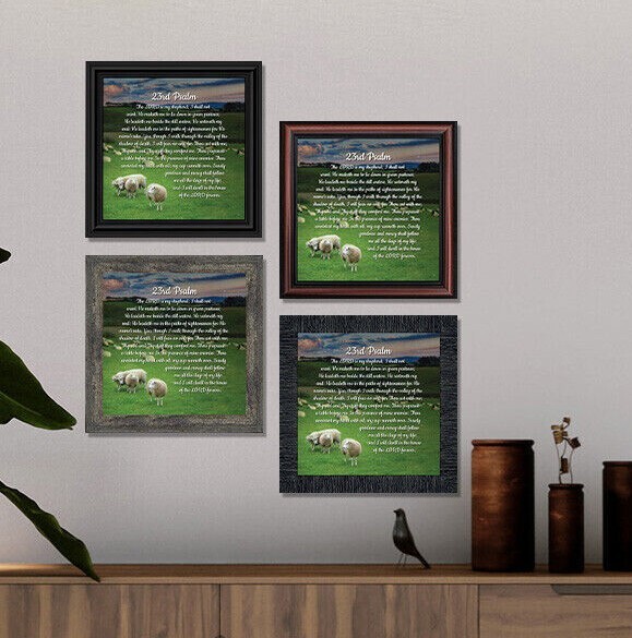 Psalm 23 The Lord is My Shepherd – Christian Wall Art, Bible Verse Decor