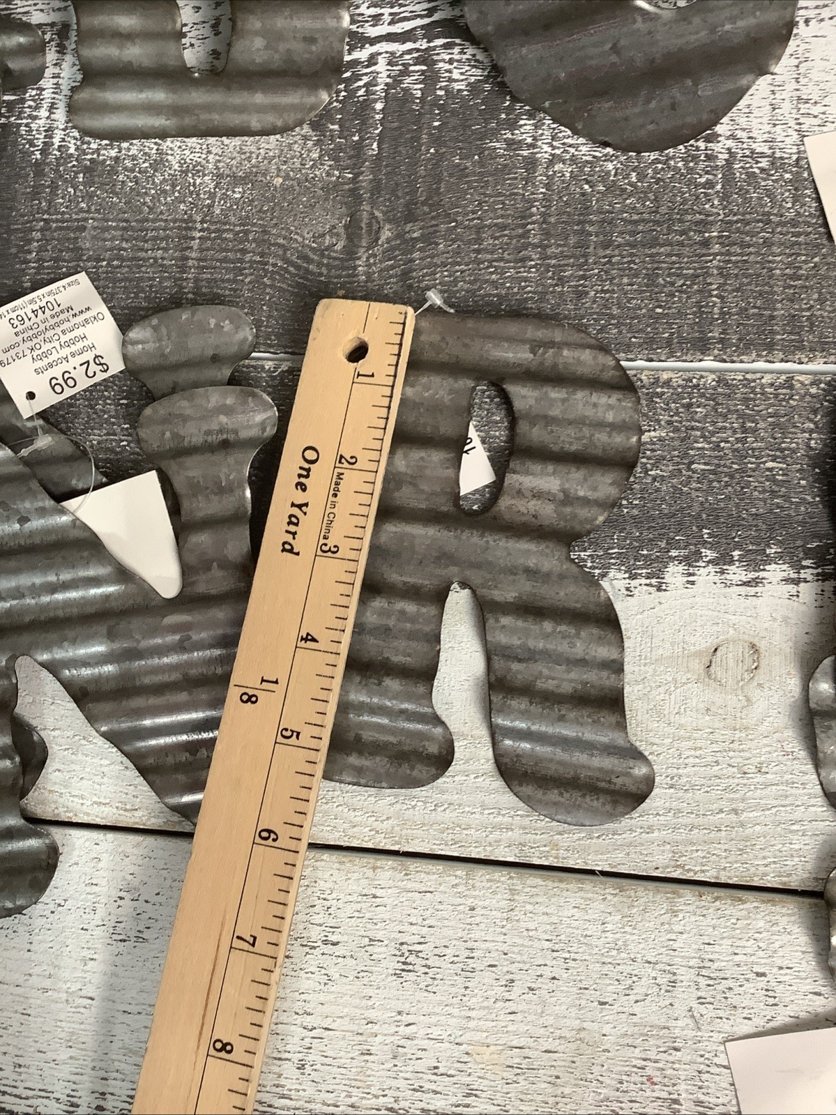 Lot Of 5” And 6” Assorted Galvanized Letters