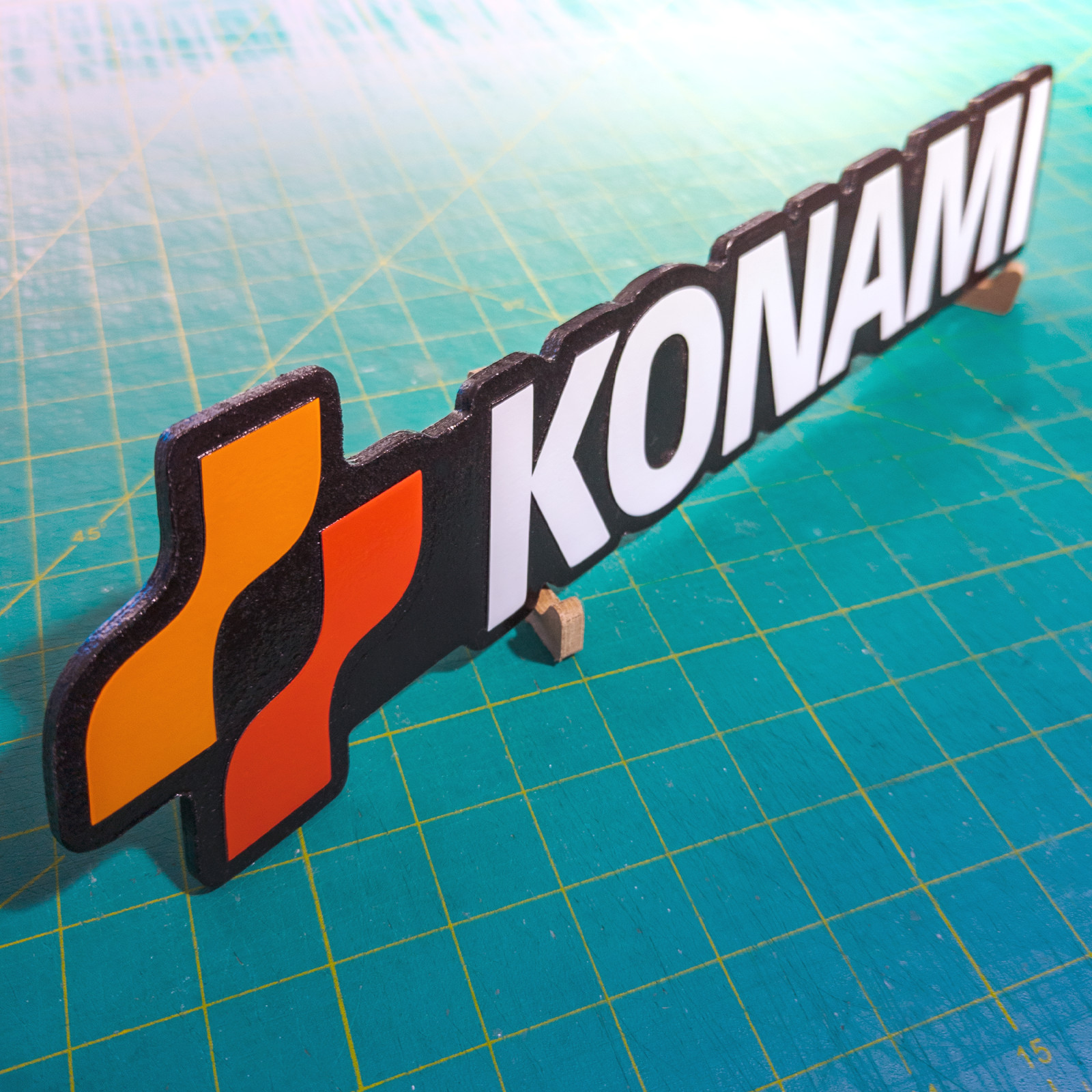 Large Engraved Konami Logo Video Game Wall Art Collectable