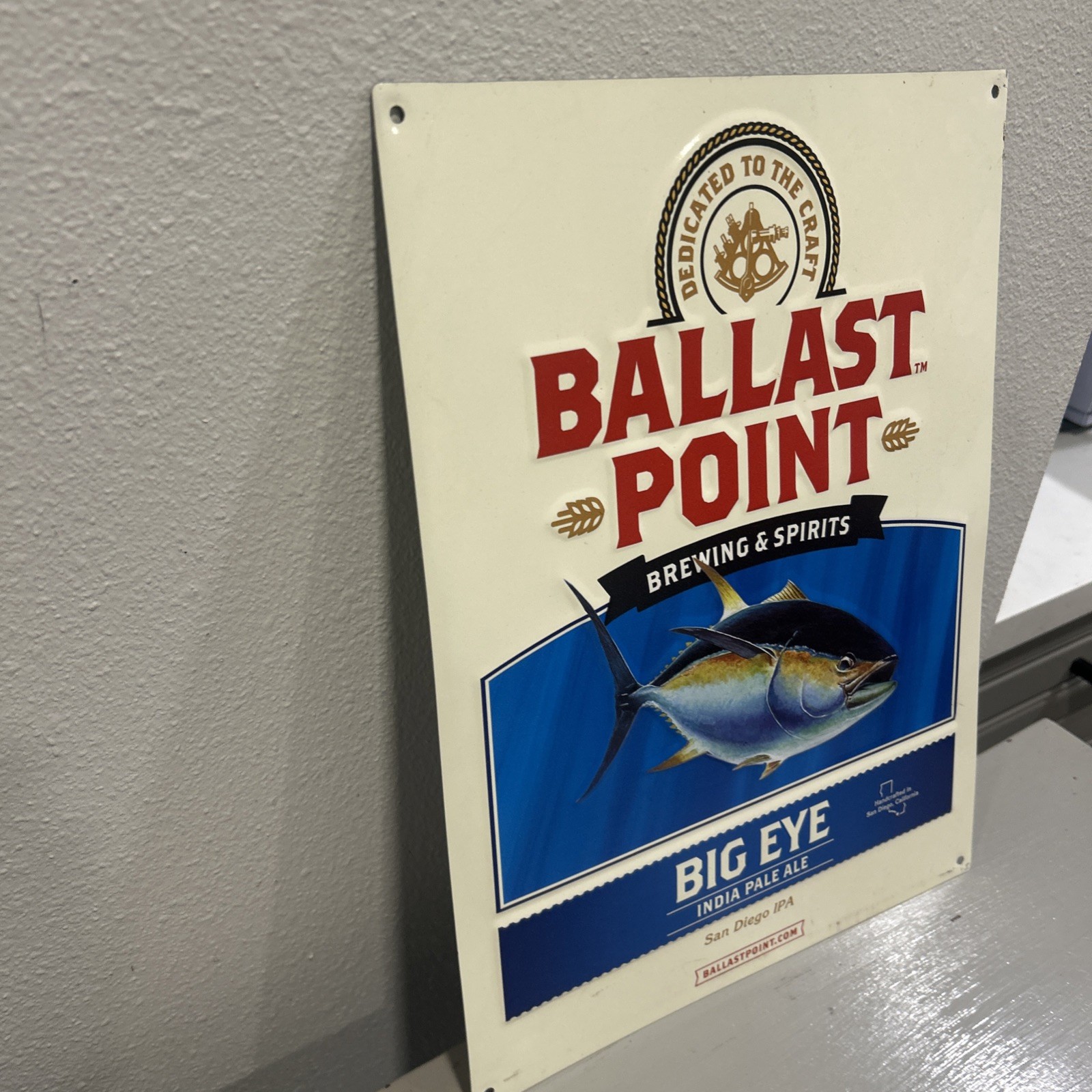 ~Vintage Ballast Point Big Eye India Pale Ale Metal Sign Bar Decor ~