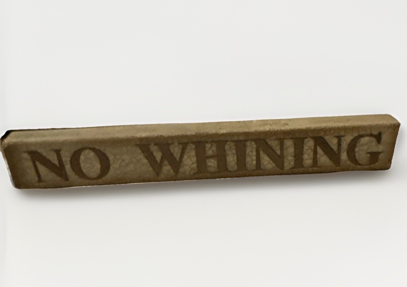 No Whining Desk Sign Funny Office Decor 11in x 1in Office Desk Decor