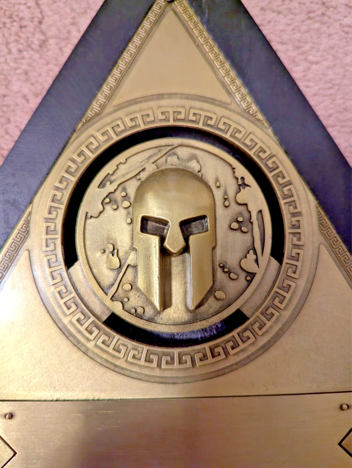 Spartan Race 1st Place Award Gold Delta Plaque – Blank Nameplate – New